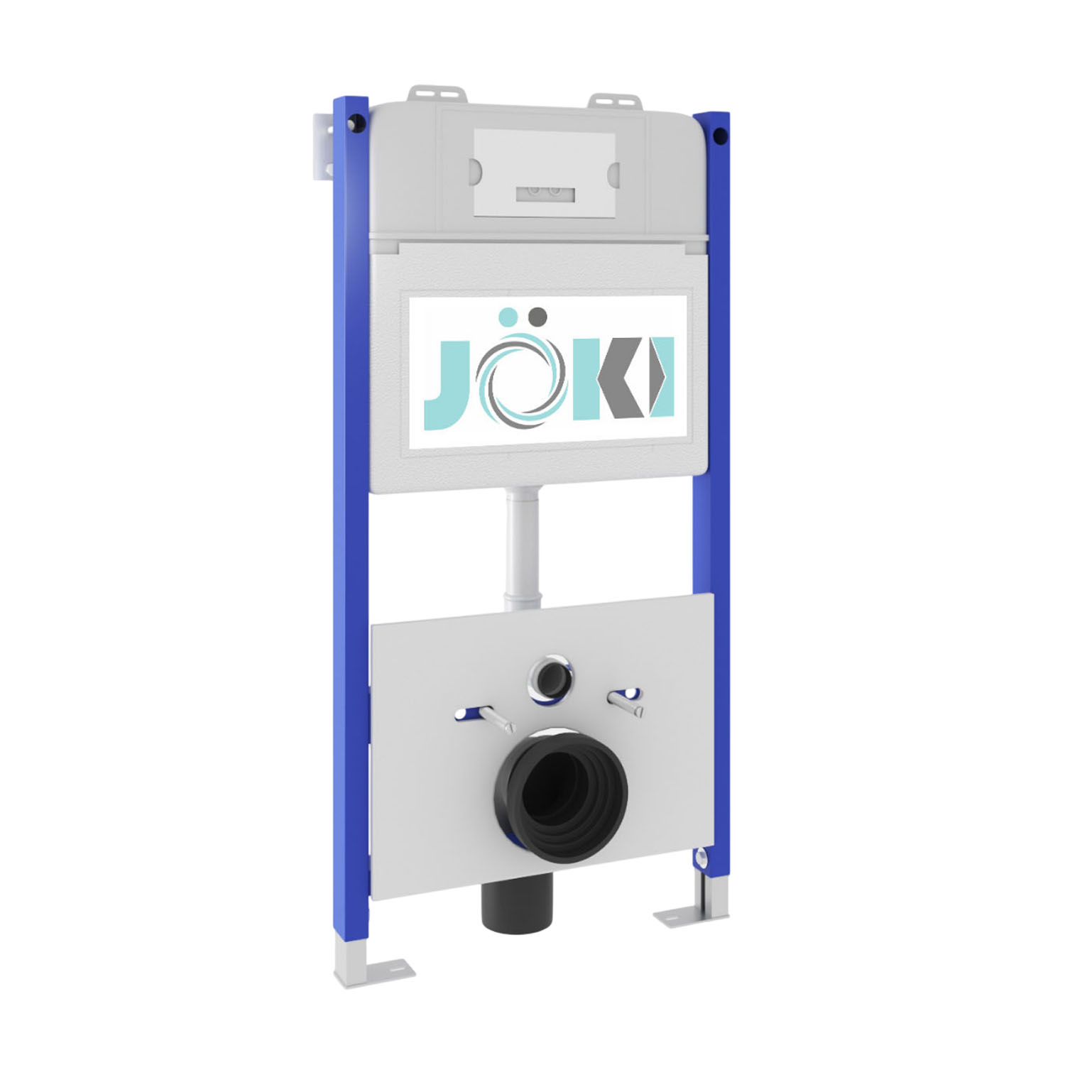 Комплект: JOKI Инсталляция JK03351+Кнопка JK023543BM черный+Verna T JK3031025 унитаз белый, смыв Торнадо - фото 1