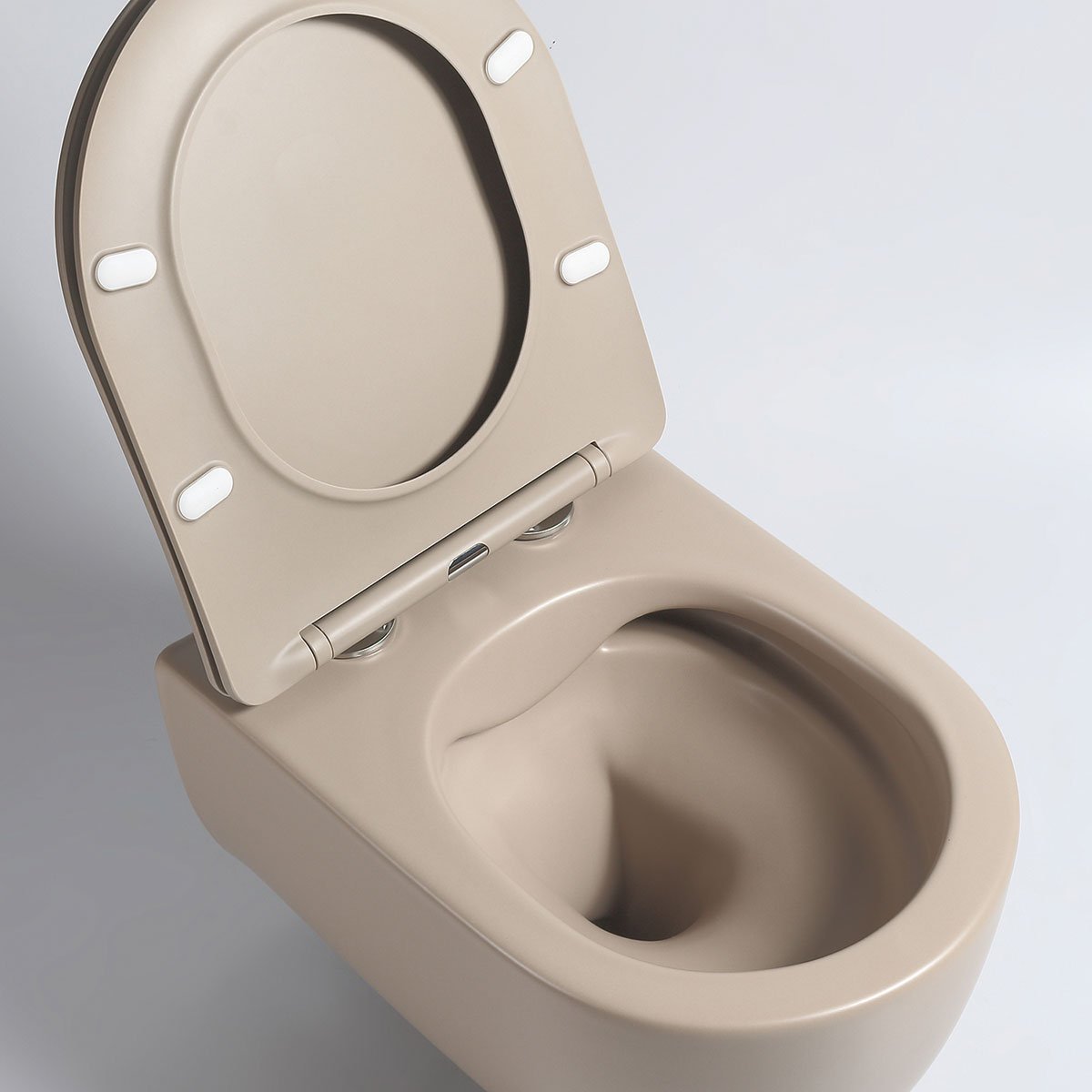 Унитаз Vincea Evo VT1-34SMC подвесной, безободковый, с сиденьем микролифт, цвет капучино матовый