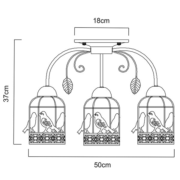 Потолочная люстра Arte Lamp Cincia A5090PL-3WG, арматура золото / белая, плафоны металл белый / золото, 50х50 см - фото 1