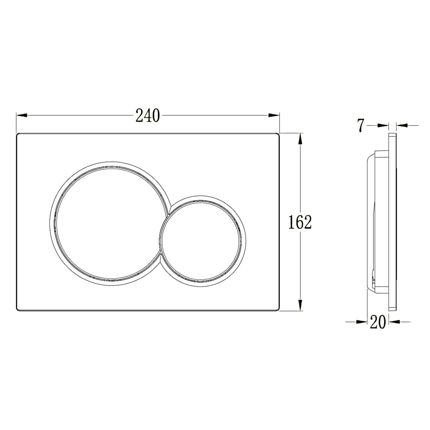 Кнопка смыва Vincea VFP-202CH для унитаза, цвет хром - фото 1