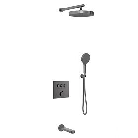 Душевой комплект Vincea Inspire VSFW-431I2GM, встраиваемый, цвет вороненая сталь - фото 1