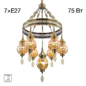 Подвесная люстра Citilux Каир CL419163, арматура бронза, плафоны металл / стекло шампань / бронза - фото 1