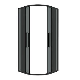 Душевой уголок Grossman Cosmo 301.K33.02.9090.21.10 90х90, стекло тонированное, профиль черный матовый - фото 1