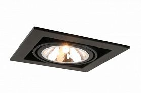 Точечный светильник Arte Lamp Cardani Semplice A5949PL-1BK, арматура черная, 20х20 см - фото 1