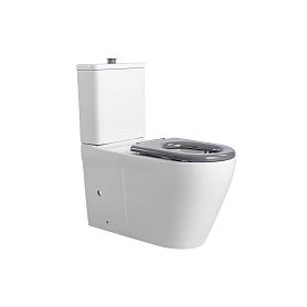 Унитаз-компакт Акватек AQ2213-00 напольный, для людей с ограниченными возможностями, с сиденьем микролифт, цвет белый - фото 1