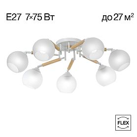 Потолочная люстра Citilux Tika CL133170, арматура белая, плафоны стекло белое - фото 1