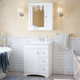 Мебель для ванной Corozo Техас 70, цвет белый - фото 1