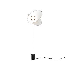 Торшер Maytoni Evolution MOD396FL-L10W3K, арматура черная, профиль ткань белая - фото 1