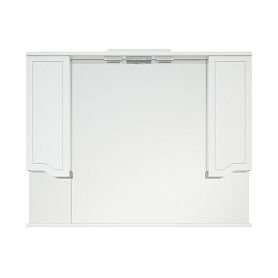 Шкаф-зеркало Corozo Мирра 105/С, с подсветкой, цвет белый - фото 1