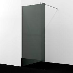 Душевая перегородка WasserKRAFT Rur 30W39-TG 90x200, стекло тонированное, профиль графит - фото 1