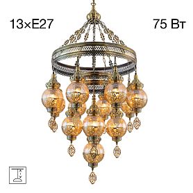 Подвесная люстра Citilux Каир CL419193, арматура бронза, плафоны стекло шампань / бронза - фото 1