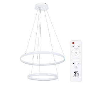 Подвесная люстра Arte Lamp Meridiana A2198SP-2WH, арматура белая, плафон акрил белый - фото 1