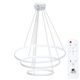Подвесная люстра Arte Lamp Meridiana A2198SP-3WH, арматура белый, плафон акрил белый - фото 1