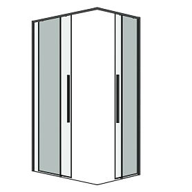 Душевой уголок Grossman Galaxy 300.K33.01.9070.42.00 90х70, стекло прозрачное, профиль графит сатин - фото 1