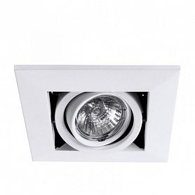 Точечный светильник Arte Lamp Cardani Piccolo A5941PL-1WH, арматура белая, 13х13 см - фото 1