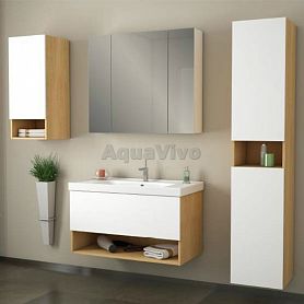 Мебель для ванной Dreja Perfecto 90, цвет дуб / белый лак - фото 1