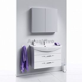 Мебель для ванной Aqwella Аллегро 75, с 2 ящиками, цвет белый - фото 1