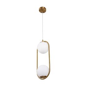 Подвесной светильник Arte Lamp Matisse A7745SP-2AB, арматура античная бронза, плафон стекло белое - фото 1