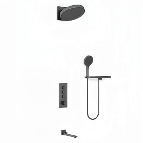 Душевой комплект Vincea VSFW-433TI3RGM, встраиваемый, цвет вороненая сталь - фото 1