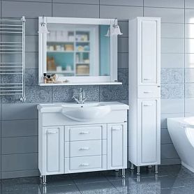 Мебель для ванной Санта Монарх 105, цвет белый - фото 1