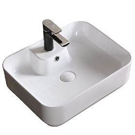 Раковина CeruttiSPA СТ9610 накладная, 51x41 см, цвет белый - фото 1
