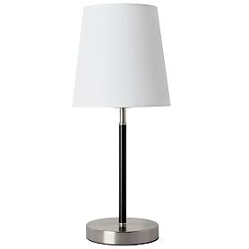 Декоративная настольная лампа Arte Lamp Rodos A2589LT-1SS, арматура матовое серебро, плафон ткань белая - фото 1