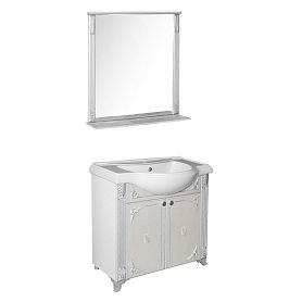 Мебель для ванной Mixline Людвиг 80, цвет патина серебро - фото 1