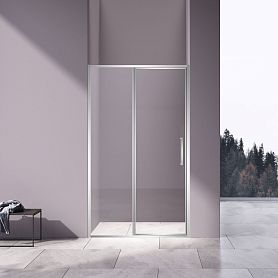 Душевая дверь Vincea Slim VDP-4SL 120x195, стекло прозрачное, профиль хром - фото 1