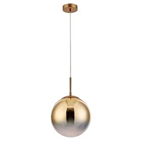 Подвесной светильник Arte Lamp Jupiter Gold A7962SP-1GO, арматура золото, плафон стекло золото /  прозрачное - фото 1