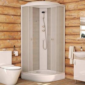 Душевая кабина Niagara Eco NG-5301-14 90х90, стекло матовое, профиль белый - фото 1