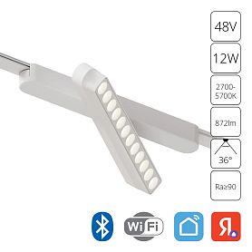 Магнитный трековый светильник Arte Lamp Rapid A2961PL-1WH, арматура белая    - фото 1
