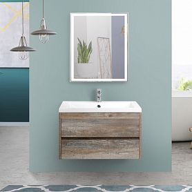 Мебель для ванной Art & Max Family 75 подвесная, цвет  бетон экзотик - фото 1