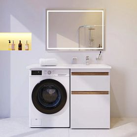 Мебель для ванной AM.PM X-Joy 120, с тумбой 57 см, цвет белый / светлое дерево - фото 1