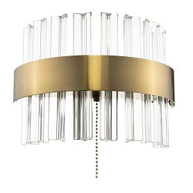 Бра Citilux Рианна CL337313, арматура бронза, плафоны хрусталь прозрачный - фото 1