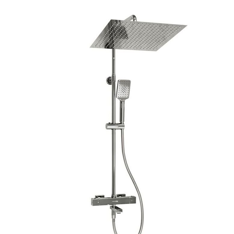 Душевая стойка WasserKRAFT A199.119.126.087.CH Thermo, с верхним душем, термостатическим смесителем, цвет хром
