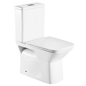Унитаз-компакт Weltwasser Zinnbach 001 GL-WT напольный, безободковый, с сиденьем микролифт, цвет белый глянец - фото 1