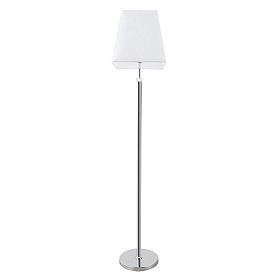 Торшер Arte Lamp Kensington A4098PN-1CC, арматура хром, плафон ткань белый - фото 1