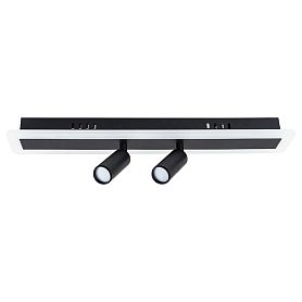 Спот Arte Lamp Tommy A2607PL-22BK, арматура черный, плафон акрил белый - фото 1