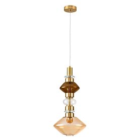 Подвесной светильник Arte Lamp Fiorato A2442SP-15PB, арматура латунь, плафон металл / стекло разноцветное - фото 1