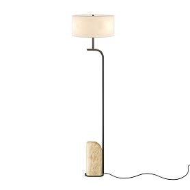 Торшер Maytoni Glamping MOD437FL-03B, арматура черная, профиль хлопок белый - фото 1