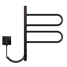 Полотенцесушитель Vincea VTD-1R1CBE 44x60 электрический, цвет черный матовый - фото 1