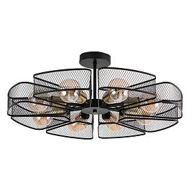 Потолочная люстра Arte Lamp Maasym A7044PL-8BK, арматура черный, плафон металл черный - фото 1