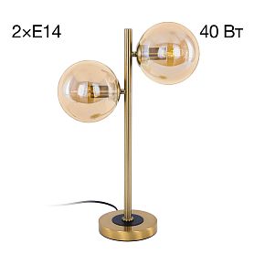 Настольный светильник Citilux Лорен CL146823, арматура бронза, плафоны стекло шампань - фото 1