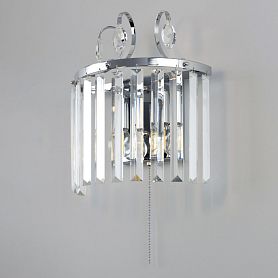 Бра Citilux Инга CL335321, арматура хром, плафоны хрусталь прозрачный - фото 1