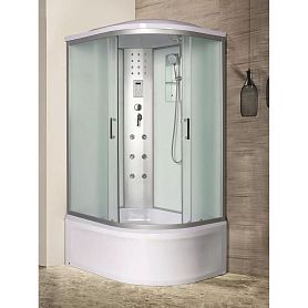 Душевая кабина River Dunay XL 100/80/44 MT L 100x80, левая, стекло матовое, профиль хром матовый, с гидромассажем - фото 1