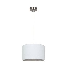 Подвесной светильник Arte Lamp Charlie A5071SP-1SS, арматура матовое серебро, плафон ткань белая - фото 1