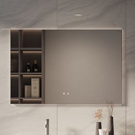 Зеркало Vincea VLM-4F120GM-2 120х80, с подсветкой, функцией антизапотевания, цвет вороненая сталь - фото 1