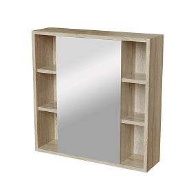 Шкаф-зеркало Mixline Милтон 70, цвет дуб сонома - фото 1