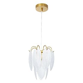 Подвесной светильник Arte Lamp Evie A4052SP-1SG, арматура матовое золото, плафон стекло  - фото 1