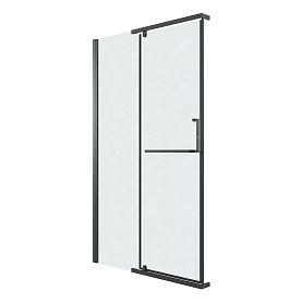 Душевая дверь Grossman Pragma 100.K33.03.110.21.02 110х195, левая, стекло шиншилла, профиль черный матовый - фото 1